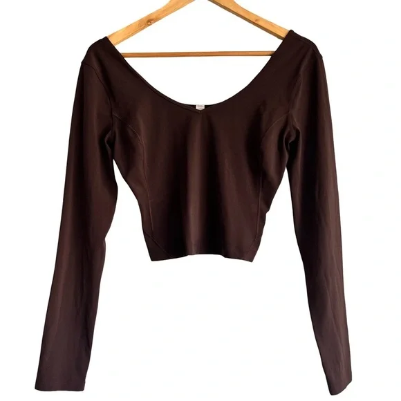 Lululemon Align Long Sleeve Top Brown - Picture 3 of 5